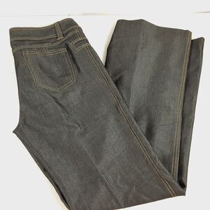 Cache Contour Collection Womens Size 12 Casual Dress Pants Sheen Gray Wide Leg